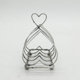 Edwardian Sterling Silver Heart Shaped Toast Rack Antique 1910 Birmingham