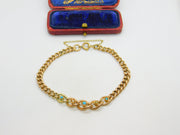 Victorian 9ct Rose Gold, Turquoise & Seed Pearl Graduating Bracelet c1880