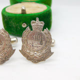 Pair of Sterling Silver 'Royal Hong Kong Police' Officers Cufflinks Vintage 1960