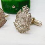 Pair of Sterling Silver 'Royal Hong Kong Police' Officers Cufflinks Vintage 1960