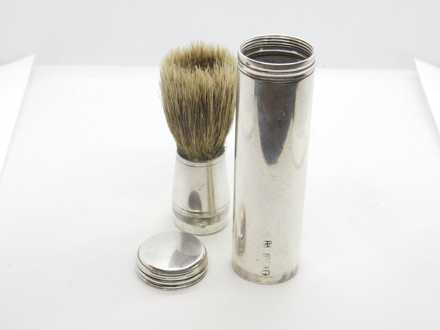 George IV Sterling Silver Travelling Shaving Brush Antique 1825 London