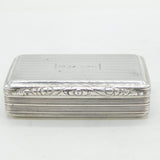 George IV Sterling Silver Snuff Box Antique 1826 Birmingham Thomas Shaw