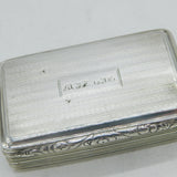 George IV Sterling Silver Snuff Box Antique 1826 Birmingham Thomas Shaw