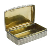 George IV Sterling Silver Snuff Box Antique 1826 Birmingham Thomas Shaw