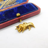 Taurus the Bull 9ct Yellow Gold Zodiac Charm Pendant Vintage c1970