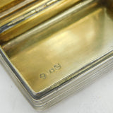 George IV Sterling Silver Snuff Box Antique 1826 Birmingham Thomas Shaw