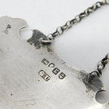 Victorian Sterling Silver Floral Madeira Decanter Label Antique 1853 Birmingham
