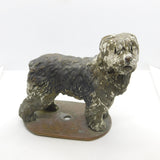 Victorian Cold Painted Vienna Bronze Bearded Collie Dog Figure Antique c1860