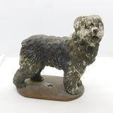 Victorian Cold Painted Vienna Bronze Bearded Collie Dog Figure Antique c1860