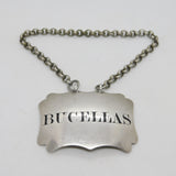 Victorian Sterling Silver Bucellas Wine Decanter Label Antique 1838 London