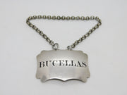Victorian Sterling Silver Bucellas Wine Decanter Label Antique 1838 London