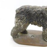 Victorian Cold Painted Vienna Bronze Bearded Collie Dog Figure Antique c1860