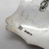 Victorian Sterling Silver Bucellas Wine Decanter Label Antique 1838 London