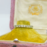 9ct White Gold & White Spinel Set Full Eternity Ring Antique c1930 Art Deco