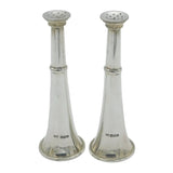 Art Deco Sterling Silver Pair of Novelty Hunting Horn Pepper Shakers Antique