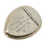 George III Silver Plated & Cowrie Shell Cross Pattern Snuff Box Antique c1780