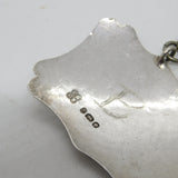 Victorian Sterling Silver Bright Cut Madeira Decanter Label Antique 1838 London