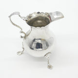 Early Georgian Sterling Silver Scrolled Foot Cream Jug Antique 1766 London