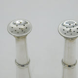 Art Deco Sterling Silver Pair of Novelty Hunting Horn Pepper Shakers Antique