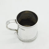 Victorian Sterling Silver Tankard Christening Mug Antique 1899 London