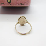 Sterling Silver & Derbyshire Blue John Set Signet Ring 1978 Birmingham Vintage