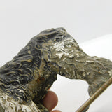 Victorian Cold Painted Vienna Bronze Bearded Collie Dog Figure Antique c1860