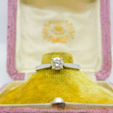 18ct White Gold & 0.5ct Diamond Set Solitaire Engagement Ring Sheffield c2000