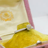 18ct White Gold & 0.5ct Diamond Set Solitaire Engagement Ring Sheffield c2000