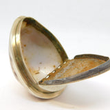 George III Silver Plated & Cowrie Shell Cross Pattern Snuff Box Antique c1780