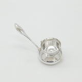 Victorian Dutch Sterling Silver Tea Strainer with Bowl Honey Bee Detail Antique