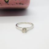 18ct White Gold & 0.5ct Diamond Set Solitaire Engagement Ring Sheffield c2000
