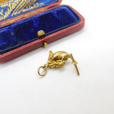 Harvest Mouse on Wheat Sheaf 9ct Gold English Charm Pendant Vintage 1973 Birmingham