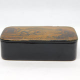 George III Papier Mache Novelty Dog & Monkey Snuff Box Antique c1780