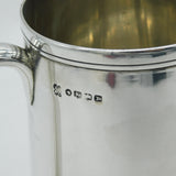 Victorian Exeter Assay Sterling Silver Pint Tankard Mug Antique 1877