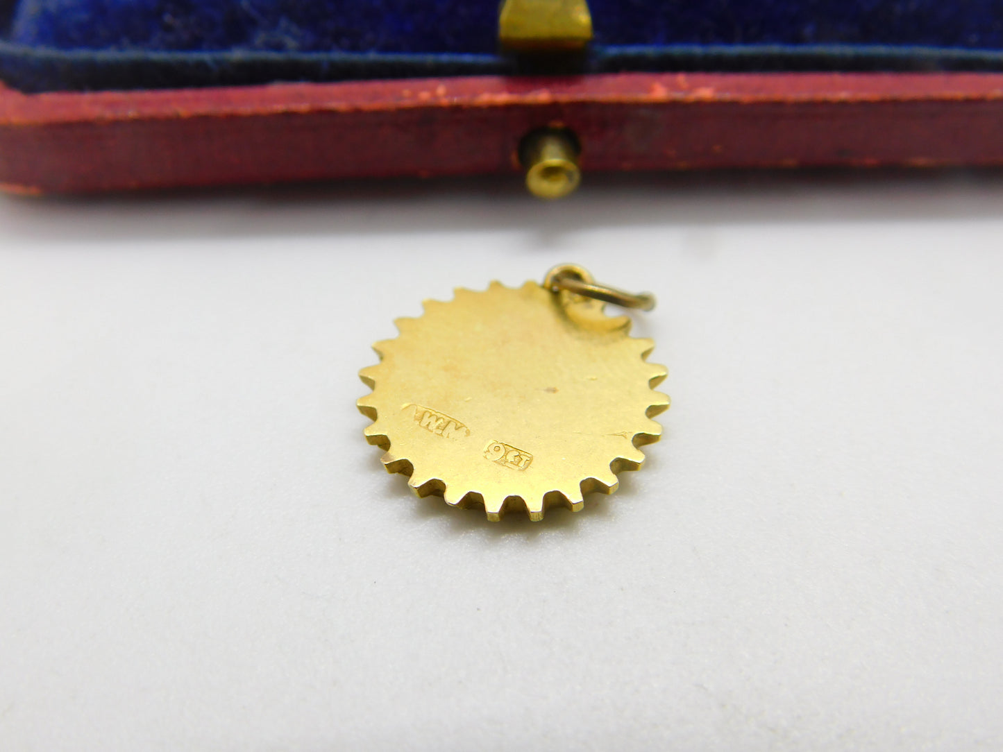 Inner Wheel Rotary Club Enamel & 9ct Gold Charm or Pendant Vintage c1970