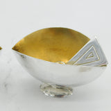 Pruden & Smith Sterling Silver Arts & Crafts Style Salt Cellars Vintage Sheffield