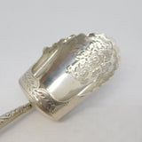 Victorian Sterling Silver & Mother of Pearl Sugar Shovel Spoon Antique 1901 Birmingham