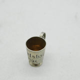 19th Century German Sterling Silver 'Karlsbad' Souvenir Beer Tankard Charm 1894
