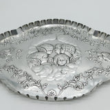 Edwardian Sterling Silver Reynolds Angels Calling Card Tray Antique 1903 Birmingham