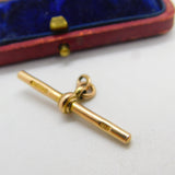 T-Bar Fob Pendant Charm or Finding 9ct Rose Gold Antique Victorian c1890