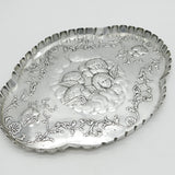 Edwardian Sterling Silver Reynolds Angels Calling Card Tray Antique 1903 Birmingham