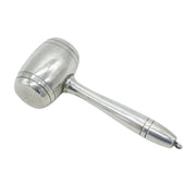 Edwardian Sterling Silver Novelty Auctioneer's Gavel Baby Rattle Antique c1910