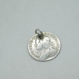 George II Sterling Silver 1757 LIMA Shilling Coin Charm Fob Antique