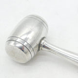 Edwardian Sterling Silver Novelty Auctioneer's Gavel Baby Rattle Antique c1910