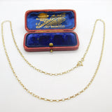 9ct Yellow Gold Chain Necklace Cable Link 56.0cm / 22" Vintage c1980