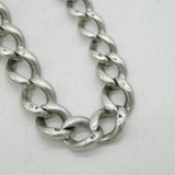 Victorian Sterling Silver Graduating Single Albert Watch Chain Antique c1890