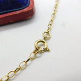 9ct Yellow Gold Chain Necklace Cable Link 56.0cm / 22" Vintage c1980