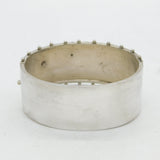 Victorian Sterling Silver Aesthetic Floral Cuff Bangle Bracelet Antique c1880s