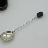 Art Deco Boxed Set of Sterling Silver Coffee Bean Teaspoons Antique Sheffield