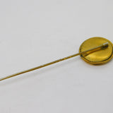 Victorian Gold Plated Painted Miniature 'Tackler' Terrier Dog Stick Pin Antique c1850